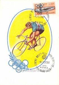 Cycling Olympic 1960 Stamp on front 