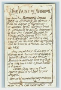 1890 Murdock's Liquid Food Quack Medicine Lady Reading Paper P195 
