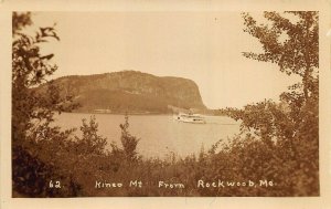 Rockwood ME Kineo Mountain Ferry Boat Real Photo Postcard