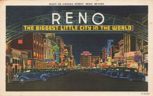381419-Nevada, Reno, Virginia Street, Night Scene
