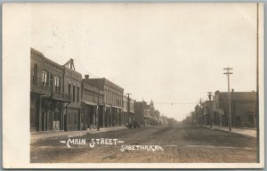 SABETHA KS MAIN STREET ANTIQUE REAL PHOTO POSTCARD RPPC