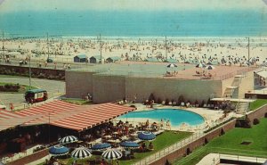 Vintage Postcard 1961 Swimming Pool Marlborough Blenheim Atlantic New Jersey NJ