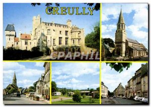 Postcard Modern Creully Le Chateau The church Place E Paillaud Camping Place