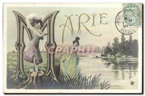 Old Postcard Fancy Marie Surname