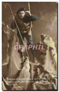 Old Postcard Militaria Alpine Hunters