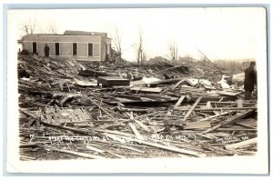 Omaha Nebraska NE RPPC Photo Postcard After The Tornado Disaster 1913 Antique