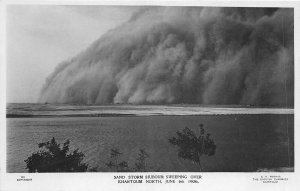 US5387 sand storm sweeping over khartoum huboub  real photo sudan africa