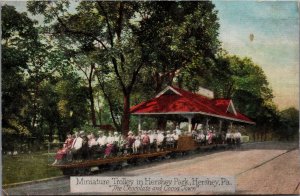 Miniature Trolley in Hershey Park Pennsylvania Vintage Postcard C036
