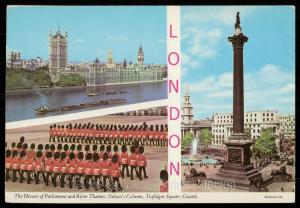 The Houses of Parliament and River Thames; Nelson's Column, Trafalgar Square; Gu