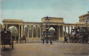 uk3856 hyde park corner london carriage real photo uk