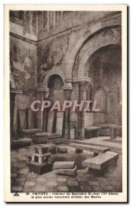 Old Postcard Poitiers Interior of the oldest Christian monument Baptistry of ...