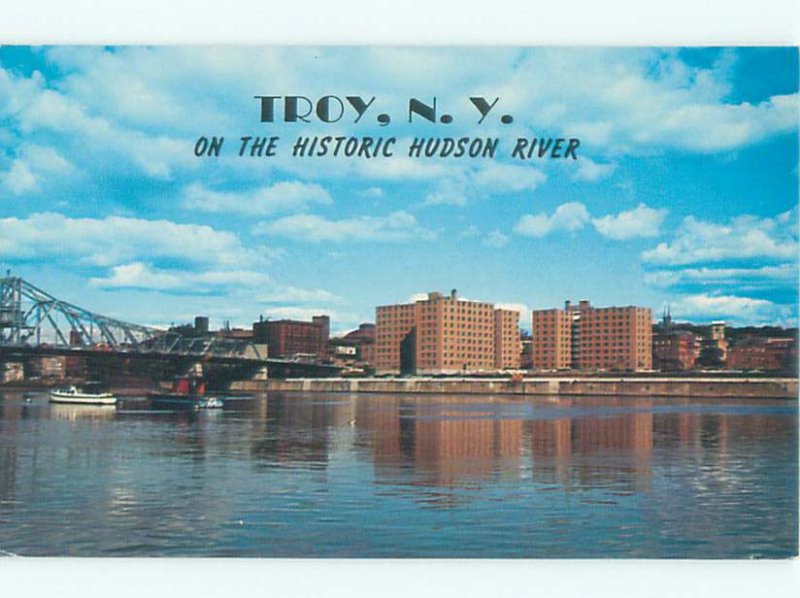 Pre-1980 RIVER SCENE Troy New York NY AE5715