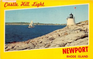 Newport Rhode Island 1965 Postcard Castle Hill Lighthouse