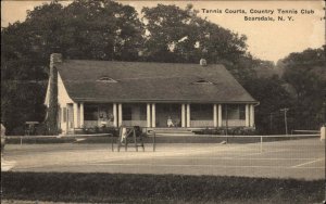 Scarsdale New York NY Country Tennis Club Courts Vintage Postcard