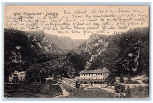 Harz Lower Saxony Germany Postcard Hotel Hubertusbad in Bodethal 1908 Posted