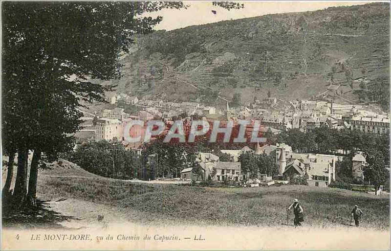 Old Postcard Le Mont Dore saw the way the Capuchin