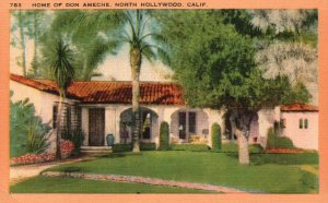 Vintage Postcard 1920's View of Home of Don Ameche North Hollywood California CA