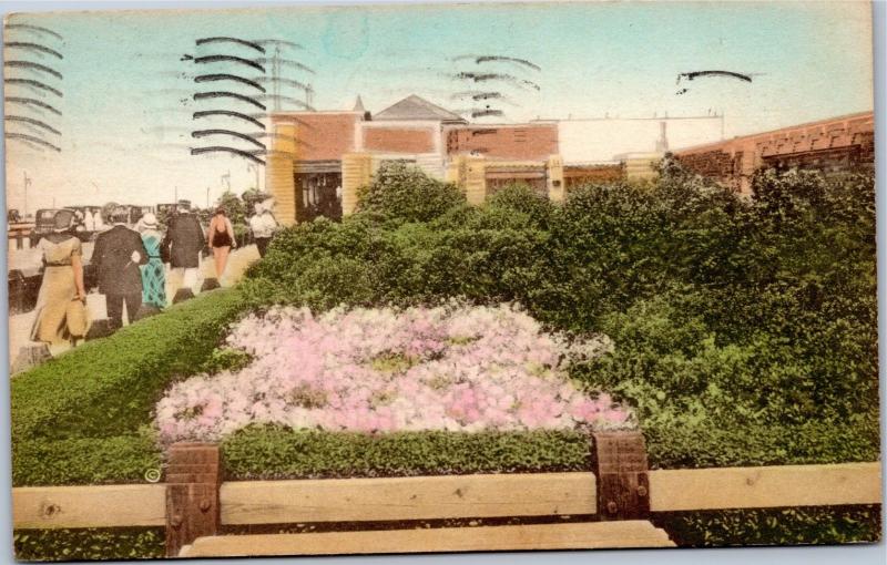 Jones Beach, Long Island - Hand Colored - 1939 World's Fair Postmark