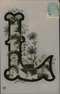 B578 Alphabet letter L multi views beauty women fantasy photographic surrealism