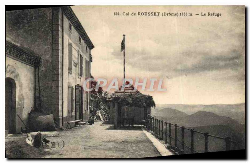 Old Postcard Climbing Col de Rousset Drome refuge