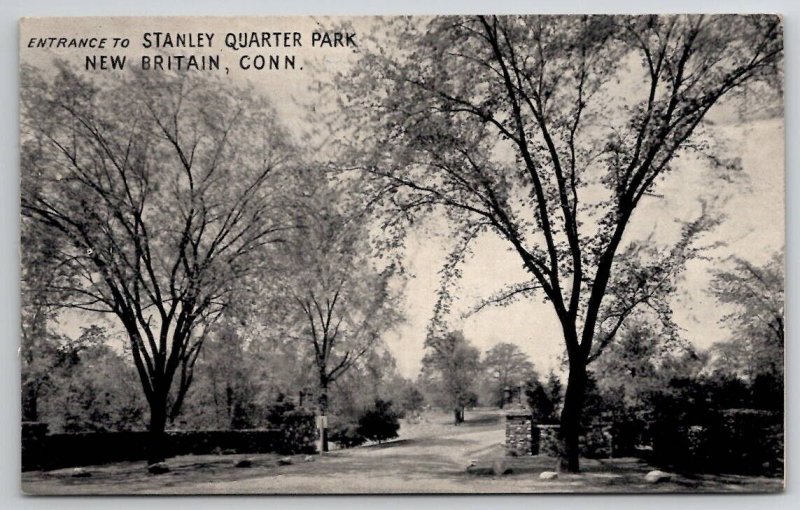 New Britain CT Entrance To Stanley Quarter Park Connecticut Postcard O22