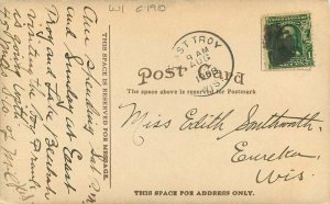 At the Island 1908 Lake Bullagh Wisconsin Postcard Kropp 12427