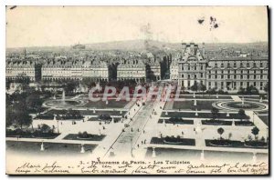 Old Postcard Panorama de Paris Tuileires