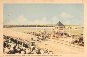 Charlottetown PEI Canada Race Track Finish Line Vintage Postcard JF686398