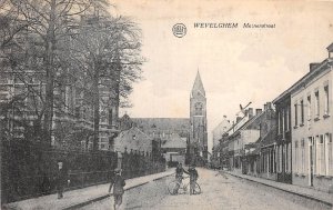 US35 Postcard Belgium Wevelgem main street RARE