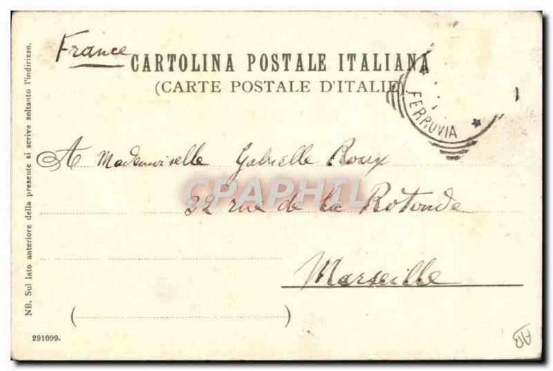 Old Postcard Italy Genova Illustrator