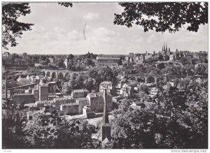 RP; LUXEMBOURG, Vue generale Ville Haute et Ville Basse de Clausen, PU-1960