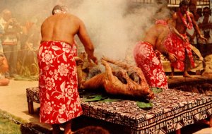 Hawaii Preparing The Luau Pig
