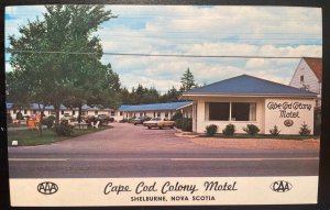 Vintage Postcard 1950's Cape Cod Colony Motel, Shelburne, Nova Scotia, Canada