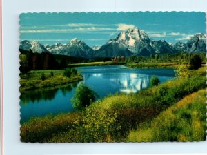 Postcard - Mt. Moran - Grand Teton National Park - Jackson Hole, Wyoming