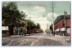 1908 Dundas and Adelaide Street Looking East London Ontario Canada Postcard