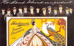 Hutchinson's Peacock Chocolates Advertising Unused 