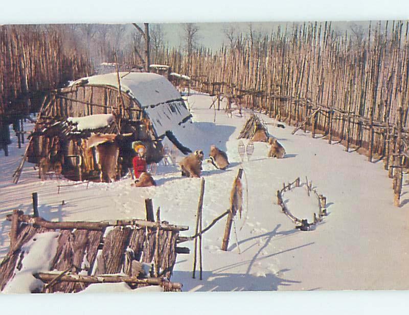 Unused Pre-1980 HURON NATIVE INDIAN VILLAGE Midland Ontario ON hn2344