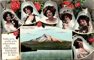 Vtg Oregon OR Mt Hood Our Belles 1910s Raphael Tuck Postcard