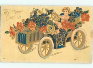 Pre-Linen CUPID DRIVES FLOWER CAR AC2088