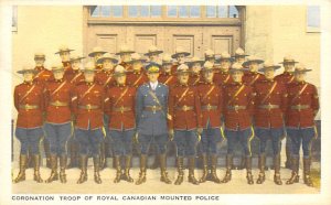 Coronation troop of Royal Canadian mounted police Occupation Unused 