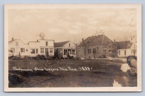 J87/ Parkman Ohio RPPC Postcard c1910 Geauga Fire Disaster 1899  628