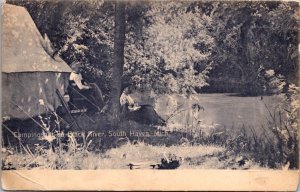 Postcard Camping on Black River in South Haven, Michigan