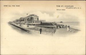 Atlantic City NJ The St. Charles c1900 Postal Card