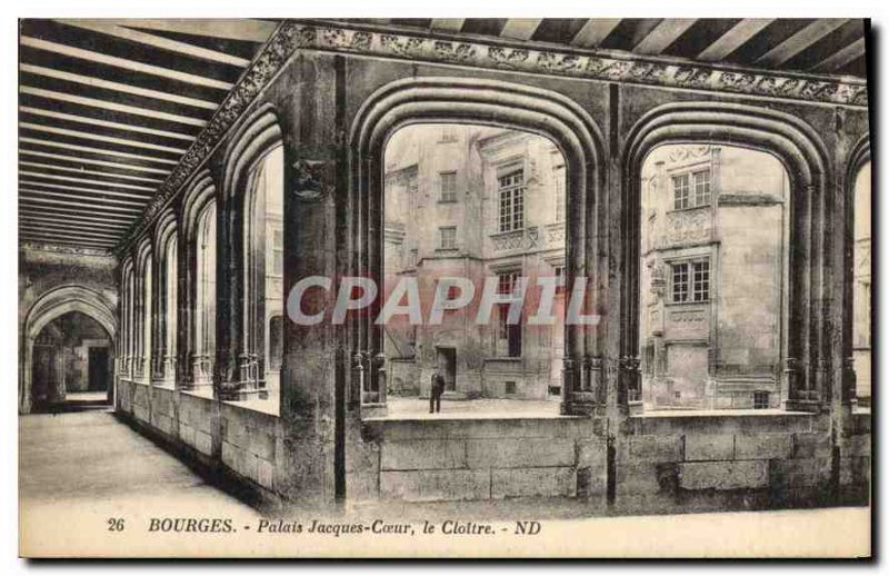 Old Postcard Bourges Palais Jacques Coeur Le Cloitre