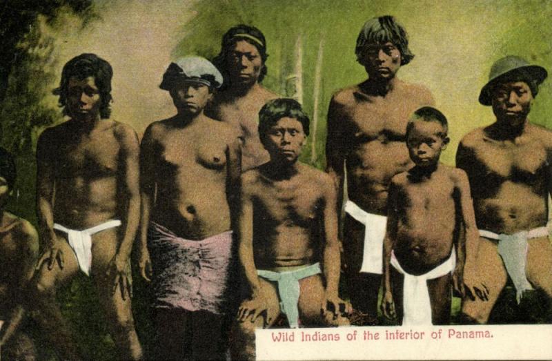 panama, Wild Indians of the Interior (1910s) J.L. Maduro Postcard