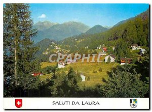 Postcard Modern Saluti da Laura GR Roveredo Masolcina