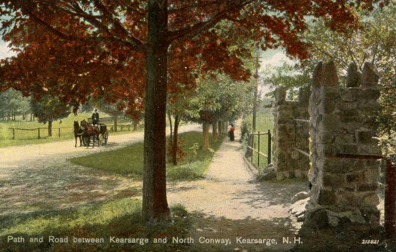 NH - Kearsarge. Path and Road to North Conway