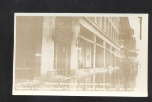 RPPC CEDAR RAPIDS IOWA DOWNTOWN STORM DAMAGE FLOOD REAL PHOTO POSTCARD