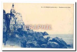 Le Croisic Old Postcard Rocks of the coast