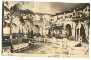 RPPC Postcard The Patio New Hotel Hershey PA